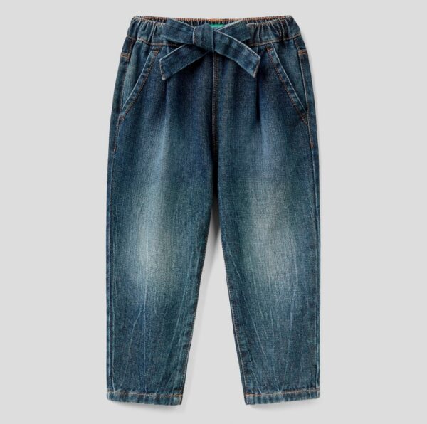 BENETTON - Jeans - 100% coton - bleu denim brut