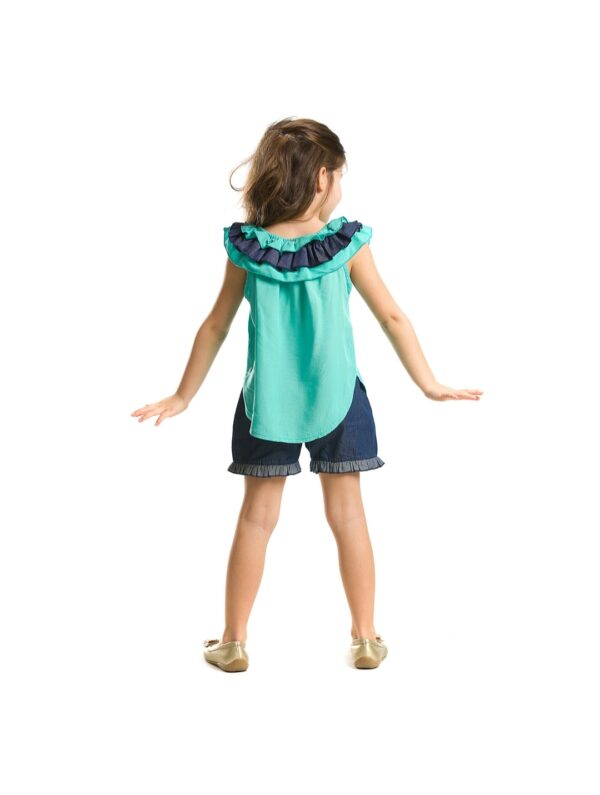 DENOKIDS - Ensemble T-shirt + Short Turquoise