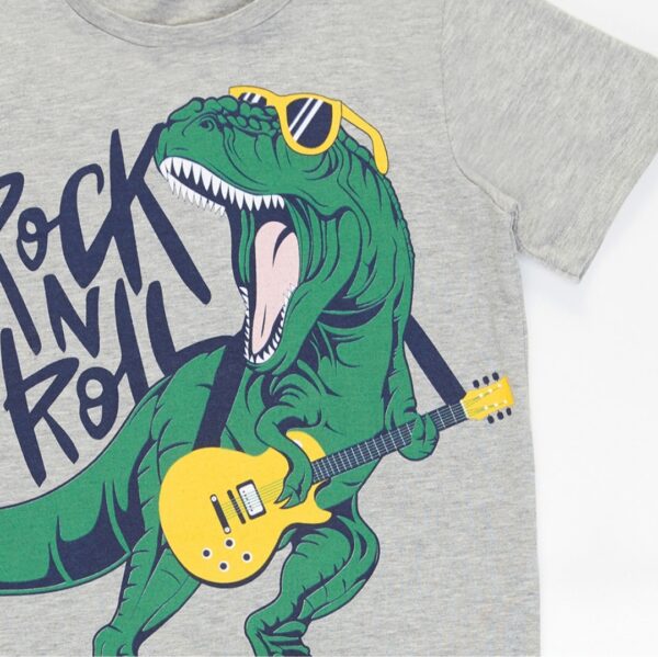 DENOKIDS - Ensemble T-shirt + Bermuda Rock Dino – Image 2