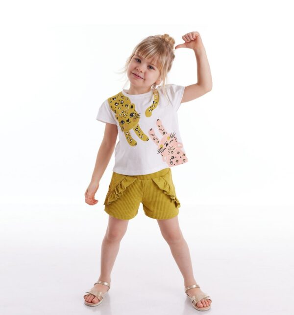 DENOKIDS - Ensemble t-shirt + short Funny Cats Girl  – Image 6