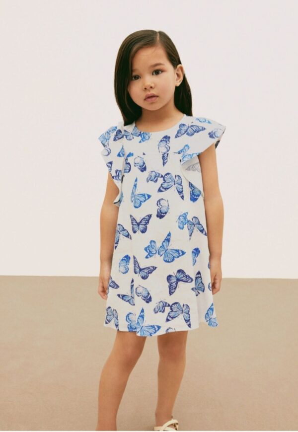 Mango Kids - Robe lin papillons