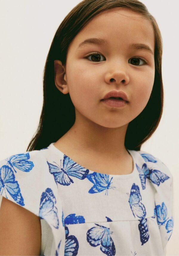 Mango Kids - Robe lin papillons – Image 3